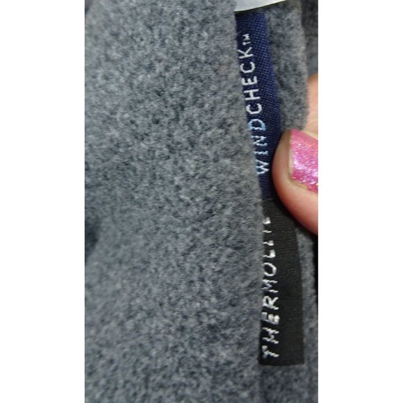 Lands End Jacket Lined Large 42-44 Zip Front Inside Pockets Thermplite Windcheck - Picture 7 of 11